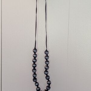 Chico's Navy Blue Beaded Necklace